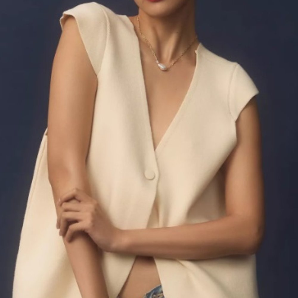 Modern Cream Sweater Vest